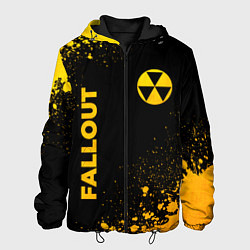 Мужская куртка Fallout - gold gradient: надпись, символ