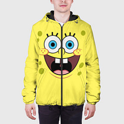 Куртка с капюшоном мужская Губка Спанч Боб, цвет: 3D-черный — фото 2