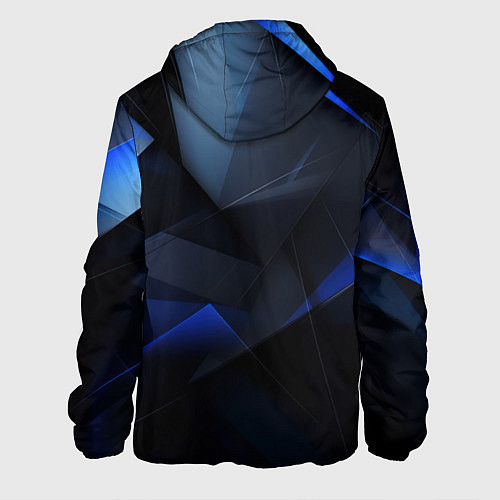 Мужская куртка Черная и голубая текстура / 3D-Черный – фото 2
