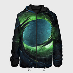 Мужская куртка Объемная зеленая абстракция