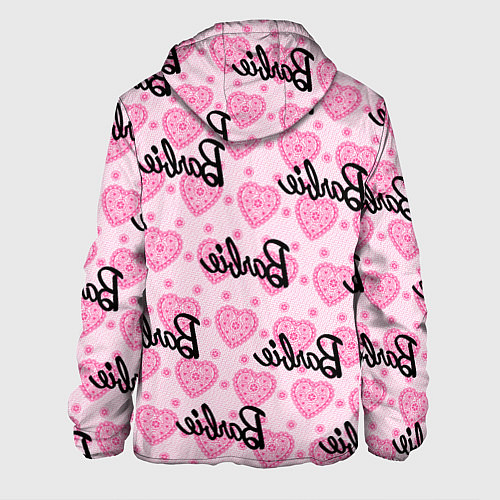 Мужская куртка Логотип Барби и розовое кружево / 3D-Черный – фото 2