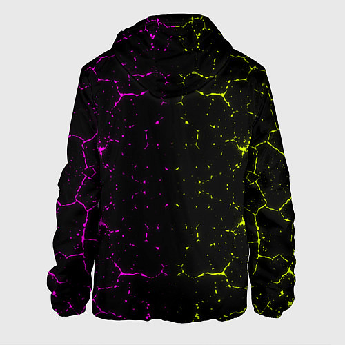Мужская куртка Alien - neon style / 3D-Черный – фото 2