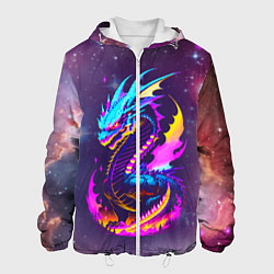 Мужская куртка Space dragon - neon glow - neural network