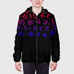 Куртка с капюшоном мужская Очень странные дела паттерн, цвет: 3D-черный — фото 2