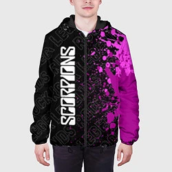 Куртка с капюшоном мужская Scorpions rock legends: по-вертикали, цвет: 3D-черный — фото 2