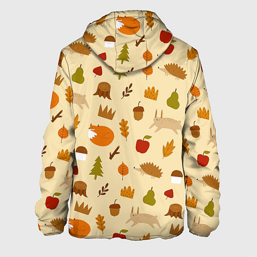 Мужская куртка Паттерн - осень / 3D-Черный – фото 2