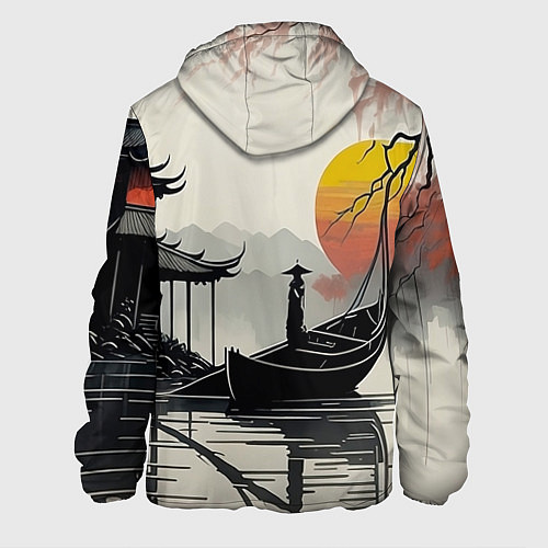 Мужская куртка Красота Японии / 3D-Черный – фото 2