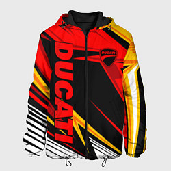 Куртка с капюшоном мужская Ducati - red uniform, цвет: 3D-черный