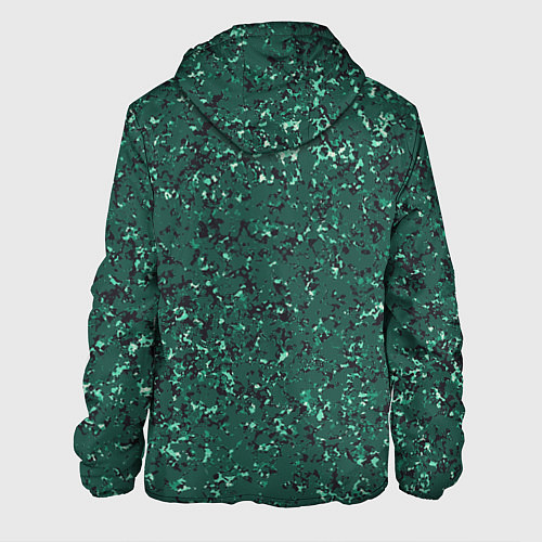 Мужская куртка Текстура зелёный камень / 3D-Черный – фото 2