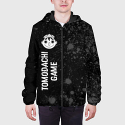 Куртка с капюшоном мужская Tomodachi Game glitch на темном фоне: по-вертикали, цвет: 3D-черный — фото 2