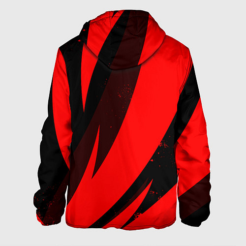 Мужская куртка Ducati - красные волны / 3D-Черный – фото 2
