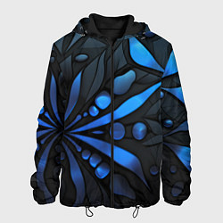 Куртка с капюшоном мужская Black blue elements, цвет: 3D-черный