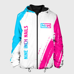 Мужская куртка Nine Inch Nails neon gradient style: надпись, симв