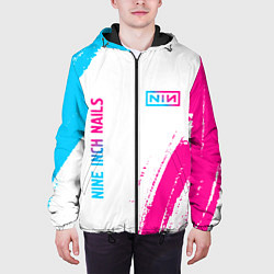 Куртка с капюшоном мужская Nine Inch Nails neon gradient style: надпись, симв, цвет: 3D-черный — фото 2