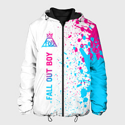 Мужская куртка Fall Out Boy neon gradient style: по-вертикали