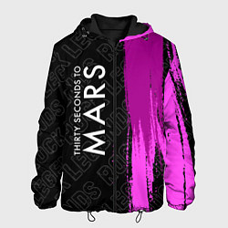 Куртка с капюшоном мужская Thirty Seconds to Mars rock legends: по-вертикали, цвет: 3D-черный