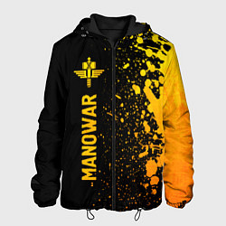 Куртка с капюшоном мужская Manowar - gold gradient: по-вертикали, цвет: 3D-черный