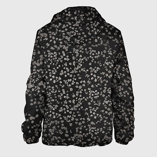 Мужская куртка Цветочки вишни / 3D-Черный – фото 2