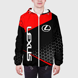 Куртка с капюшоном мужская Lexus - red sportwear, цвет: 3D-белый — фото 2