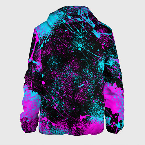 Мужская куртка Lexus - неоновые брызги / 3D-Черный – фото 2
