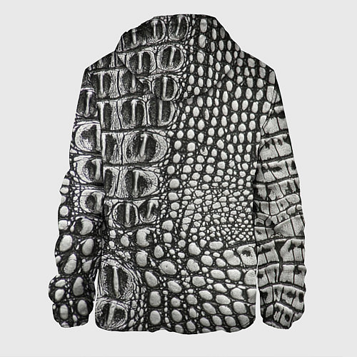 Мужская куртка Кожа крокодила - текстура / 3D-Черный – фото 2