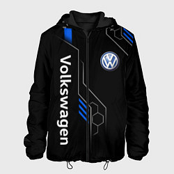 Куртка с капюшоном мужская Volkswagen - blue technology, цвет: 3D-черный