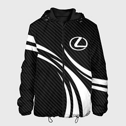 Куртка с капюшоном мужская Lexus - carbon line, цвет: 3D-черный