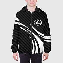 Куртка с капюшоном мужская Lexus - carbon line, цвет: 3D-черный — фото 2