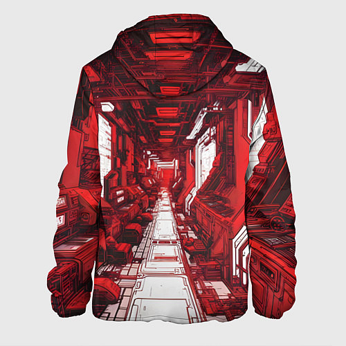 Мужская куртка Красная комната киберпанк / 3D-Черный – фото 2