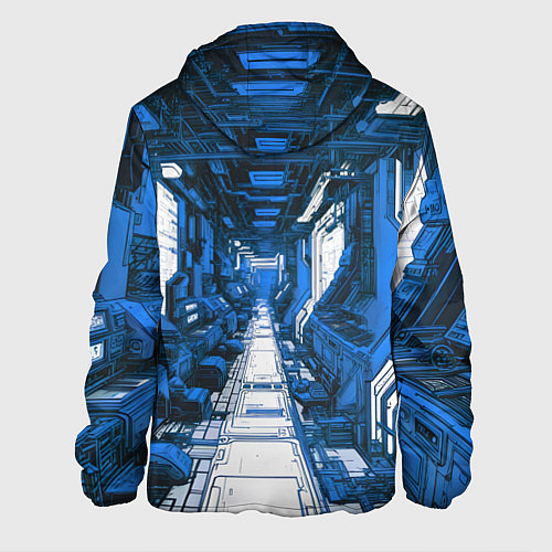 Мужская куртка Синяя комната киберпанк / 3D-Черный – фото 2
