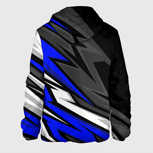 Мужская куртка Volkswagen - Синяя абстракция / 3D-Черный – фото 2