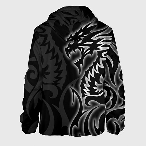 Мужская куртка Балдурс гейт 3 - черный дракон / 3D-Черный – фото 2