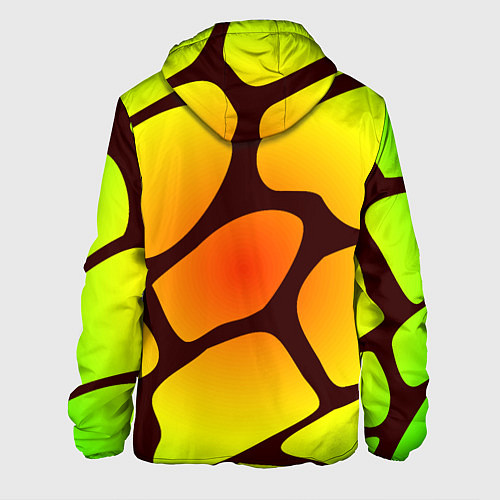 Мужская куртка Коричневая сеть с цветными пятнами / 3D-Черный – фото 2