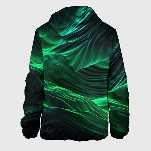 Мужская куртка Зеленая абстракция / 3D-Черный – фото 2