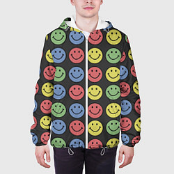 Куртка с капюшоном мужская Smiley, цвет: 3D-белый — фото 2