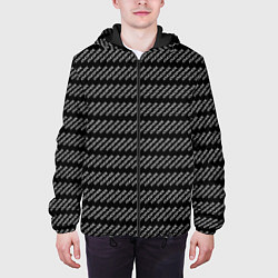 Куртка с капюшоном мужская Атмосфера паттерн черный, цвет: 3D-черный — фото 2