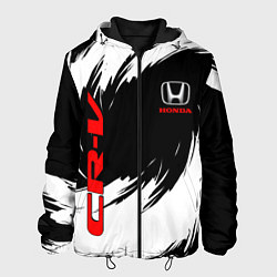 Куртка с капюшоном мужская Honda - белые краски, цвет: 3D-черный