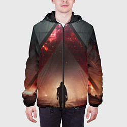 Куртка с капюшоном мужская Арка, цвет: 3D-черный — фото 2