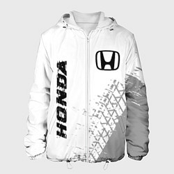 Мужская куртка Honda speed на светлом фоне со следами шин: надпис