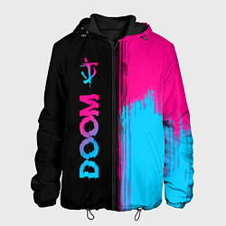 Куртка с капюшоном мужская Doom - neon gradient: по-вертикали, цвет: 3D-черный