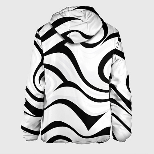 Мужская куртка Анималистическая абстракция зебры / 3D-Черный – фото 2