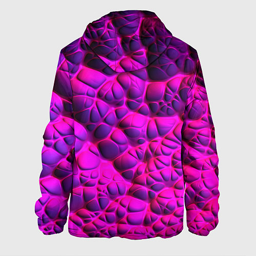 Мужская куртка Объемная розовая текстура / 3D-Черный – фото 2