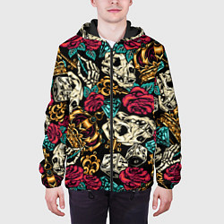 Куртка с капюшоном мужская A pattern for a hipster, цвет: 3D-черный — фото 2