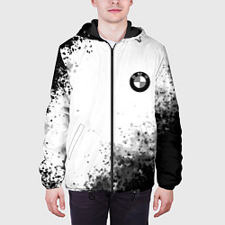 Куртка с капюшоном мужская Bmw краски спорт, цвет: 3D-черный — фото 2
