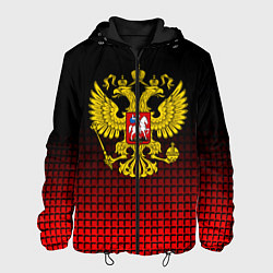 Куртка с капюшоном мужская Русский мир, цвет: 3D-черный