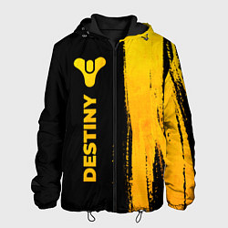 Куртка с капюшоном мужская Destiny - gold gradient: по-вертикали, цвет: 3D-черный