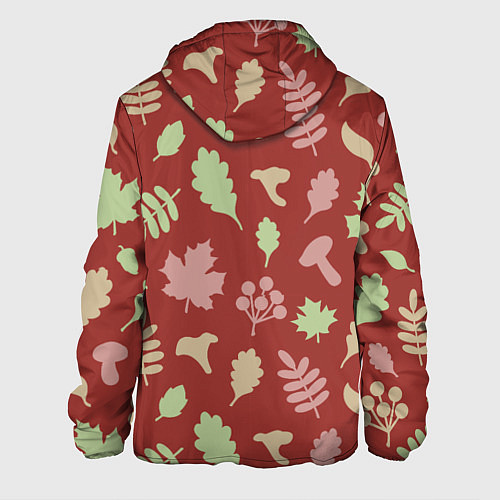 Мужская куртка Осень - бордовый 3 / 3D-Черный – фото 2