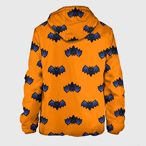 Мужская куртка Летучие мыши - паттерн оранжевый / 3D-Черный – фото 2