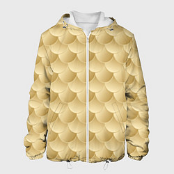 Куртка с капюшоном мужская Золотая чешуя, цвет: 3D-белый