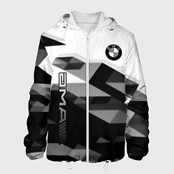Куртка с капюшоном мужская Bmw sport geometry, цвет: 3D-белый